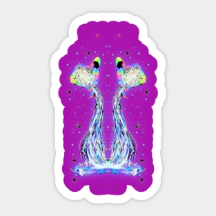 Aquarius 8c Fuchsia Sticker